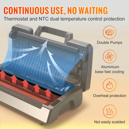 SucceBuy 90Kpa 130W Vacuum Sealer Food Packaging Machine with Free 10pcs Vacuum bags for Household Kitchen Vacuum Food Sealing