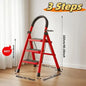 durable 3-4-5 step folding ladder with anti slip pedals,lightweight, industrial grade,space saving,high-capacity